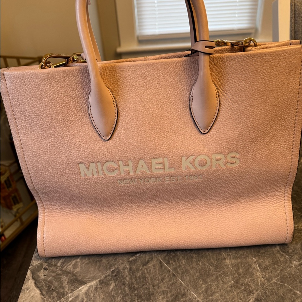 Michael Kors Pink Tote Bag with Structured Design